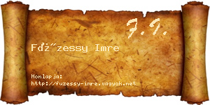 Füzessy Imre névjegykártya