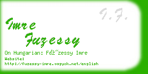 imre fuzessy business card